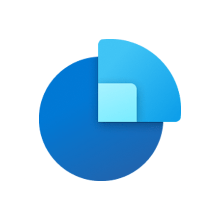Productivity icon in blue with a white background.